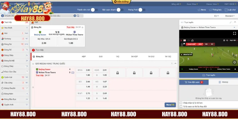 Cung cấp chức năng live betting hiện đại cho hội viên