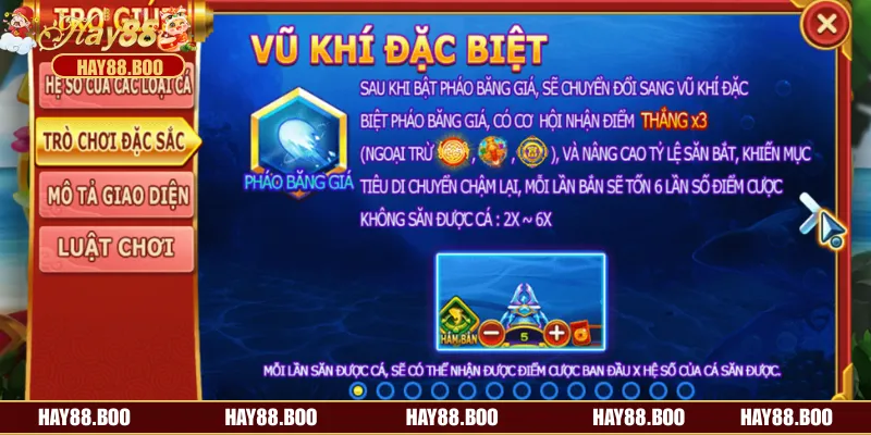 JDB Bắn Cá Phát Tài có một vài pháo đặc biệt giúp làm chậm con mồi